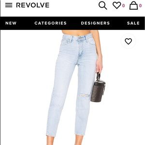 Levi’s Mom Jeans, light wash, Revolve
